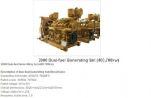 Dual-fuel generating set 400，700KW